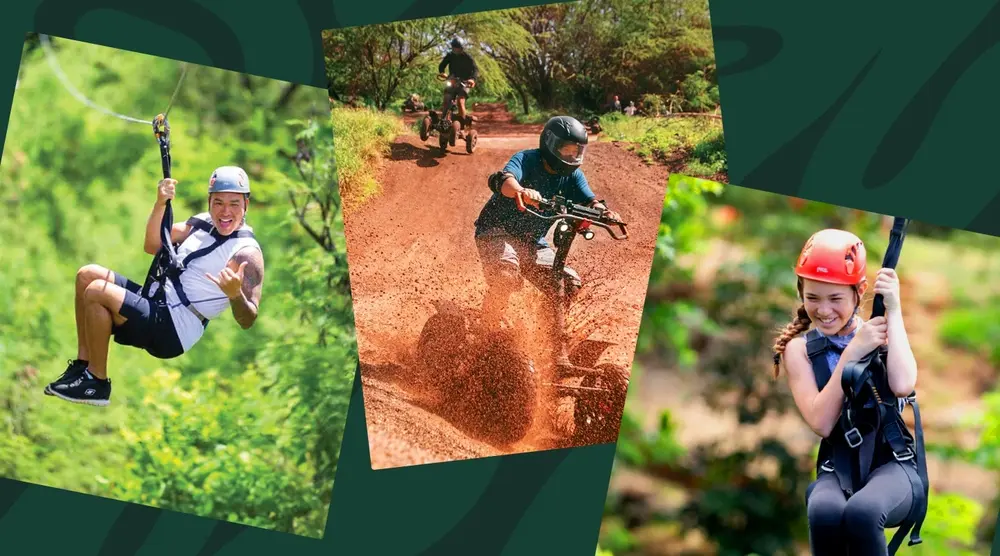 stand up atv 3 ziplines adventure package best hawaii tours