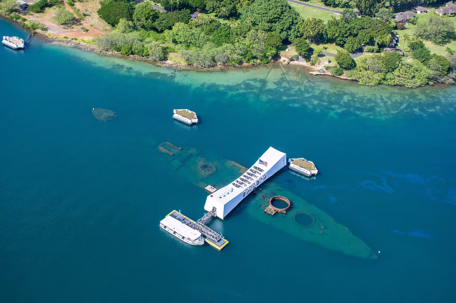 The USS Arizona Memorial at Pearl Harbor